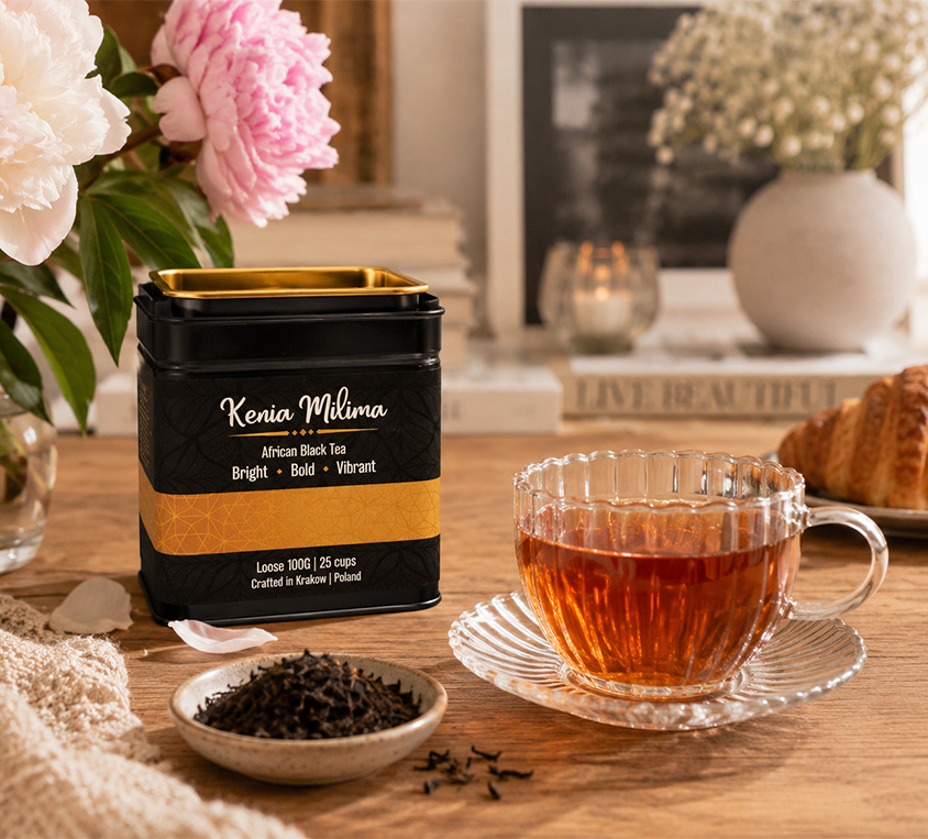 Kenia Milima Leo Tea w eleganckiej puszce